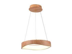131425 zavesne led svitidlo kulate designove s drevenym dekorem 40cm 18w