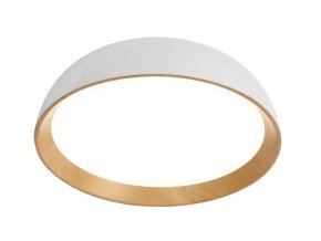 131503 bile led stropni svitidlo calabria s drevenym dekorem kulate 24w