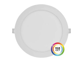 Fehér beépített LED panel kerek 225mm 27W 24V RGB+CCT