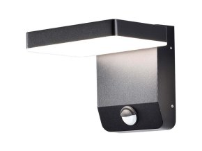 132535 cerne fasadni led svitidlo ctvercove s pohybovym cidlem 17w ip65