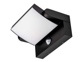 132523 cerne fasadni led svitidlo naklopne s pohybovym cidlem 17w ip65