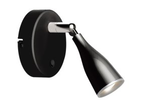 Fekete LED spotlámpa 4,5W kapcsolóval