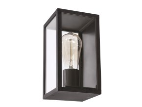132809 cerne fasadni svitidlo hoya pro zarovku 1x e27 ip44