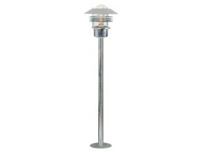 131683 2 pozinkovany zahradni sloupek vejers pro zarovku e27 92cm