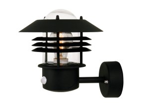 131701 1 cerne fasadni svitidlo vejers sensor pro zarovku e27