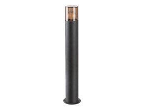 133782 cerny zahradni sloupek teplice pro led zarovku e27 60cm