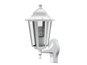 133851 bile fasadni svitidlo s pohybovym cidlem velence pro led zarovku e27