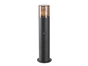 133854 cerny zahradni sloupek s pohybovym cidlem teplice pro led zarovku e27 44cm