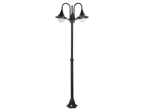 133725 cerna zahradni lampa konstanz pro 3x led zarovku e27 206cm