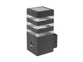 133572 antracitove fasadni svitidlo s pohybovym cidlem ankara pro led zarovku e27