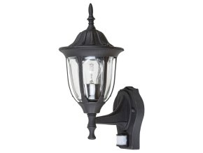 133581 cerne fasadni svitidlo s pohybovym cidlem milano pro led zarovku e27