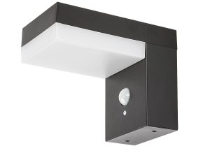 133683 cerne fasadni solarni led svitidlo s pohybovym cidlem zrebar 6w ip44