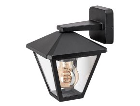 133998 cerne fasadni svitidlo paravento down pro led zarovku e27