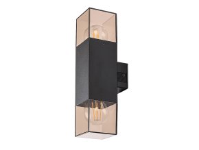 134022 cerne fasadni svitidlo loanda pro 2x led zarovku e27