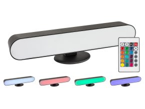 133932 cerna led rgb nabijeci lampa parker 3w s dalkovym ovladanim