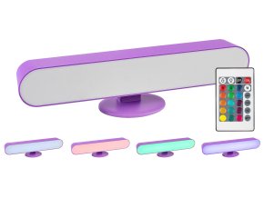 133941 fialova led rgb nabijeci lampa parker 3w s dalkovym ovladanim