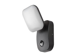 134307 cerne fasadni led svitidlo s pohybovym cidlem odiel 12w ip44