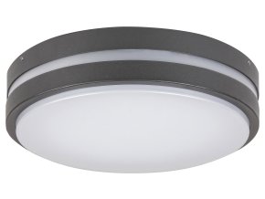 134421 antracitove stropni nastenne led svitidlo hamburg kulate 200mm 10w ip44
