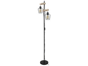 134907 cerna stojaci lampa fabian pro zarovku 2x e27