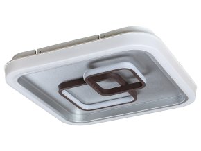 135486 stribrno hnede stropni led svitidlo portia ctvercove 490x490mm 50w