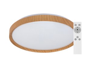 135471 stropni led svitidlo sherwood s dekorem dreva 490mm 50w cct s do