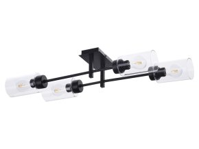 135780 cerne stropni svitidlo prudence pro zarovku 4x e27