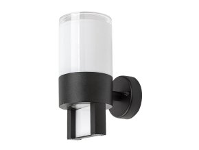 136326 cerne fasadni led svitidlo leitha 12w ip44