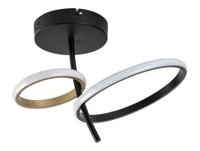 135429 cerne stropni led svitidlo emilion 390mm 24w