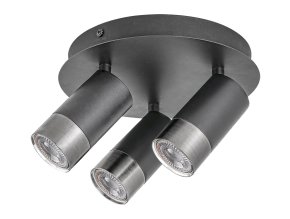 136047 cerne stropni svitidlo zircon pro zarovku 3x gu10