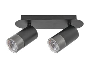 136044 cerne stropni svitidlo zircon pro zarovku 2x gu10