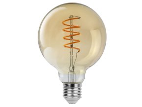 136800 led zarovka filament jantar g95 4w e27