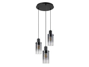 139185 cerny zavesny lustr fumea pro zarovku 3x e27