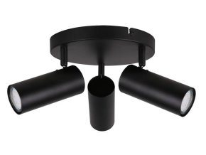 fekete Colly mennyezeti lámpa 3x GU10 izzóhoz kerek talppal 1. kép