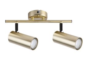 Lámpa sárgaréz fali mennyezeti sín 2xGU10 Colly 92 01719 71992 2