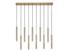 139263 zlaty zavesny lustr ramira pro zarovku 10x g9