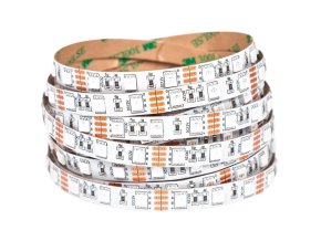 RGB LED-szalag, 14.4W/m, 12V, védelem nélkül IP20