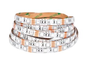 RGB LED-szalag, 14.4W/m, 12V, védelemmel IP54