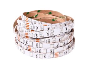 RGB LED-szalag, 14.4W/m, 24V, védelem nélkül IP20