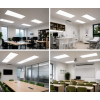 Ezüst mennyezeti LED-panel rugókkal, 600 x 1200mm, 75W, Premium