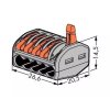 WAGO típusú csatlakozó 5x2,5