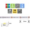 RGB LED-szalag 120LED/m 14,4W/m 24V védelem nélkül IP20