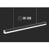 Fekete LED lineáris lámpatest, 40W