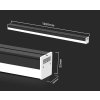Fekete LED lineáris lámpatest, 40W