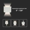 Fehér LED-homlokzatvilágítás, gömbölyű, 5W, IP65