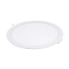 Fehér süllyeszthető LED-panel, gömbölyű, 300mm, 24W, 24V, CCT