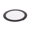 Fekete süllyeszthető LED-panel, gömbölyű, 174mm, 12W, 24V, CCT
