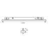 Fekete sínes LED-lámpa, 120cm, 54W, 90°, 3F