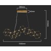 130968 3 zlate zavesne led svitidlo designove 102cm 28w