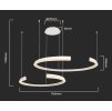 130989 3 bile zavesne led svitidlo designove 116cm 48w stmivatelne