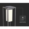 Szürke LED-es kerti napelemes lámpa mozgásérzékelővel 2W IP65 50cm